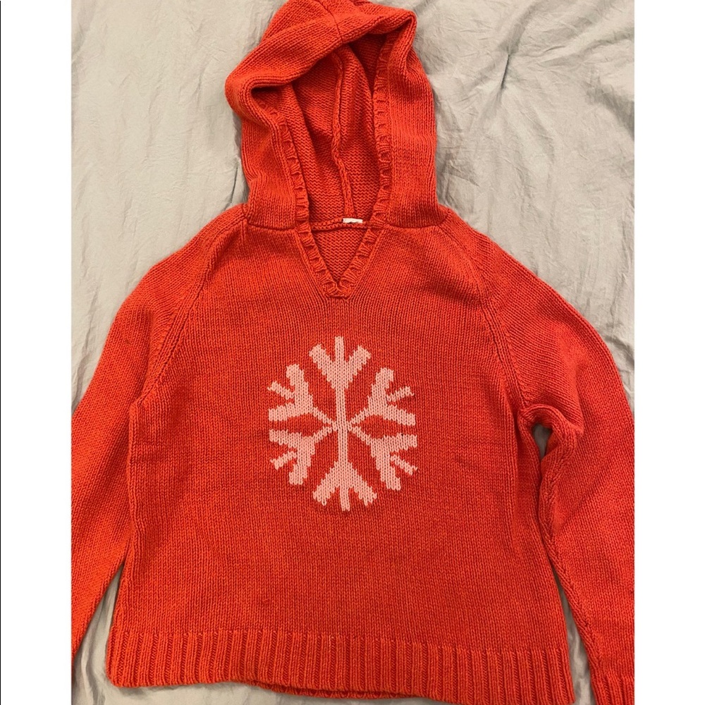 Orange knit sweater